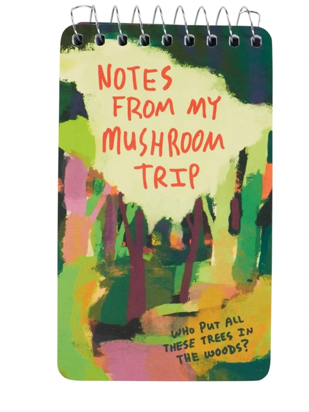 Blue Q Spiral Notebook 3x5 - Small Notepad for Note Taking - Mushroom Trip